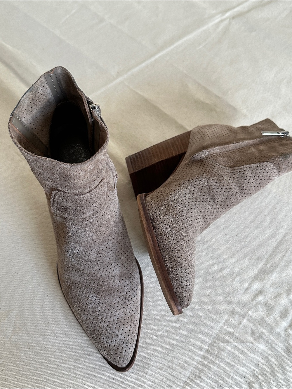 Vince Camuto Cava Ankle Boots- Wild Mushroom Verona